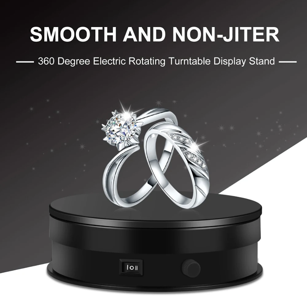 15cm Adjusting Speed Electric Rotating Display Stand 360 Degree Turntable Jewelry Holder for Photography Video Shooting Props
15cm Adjusting Speed Electric Rotating Display Stand 360 Degree Turntable Jewelry Holder for Photography Video Shooting Props