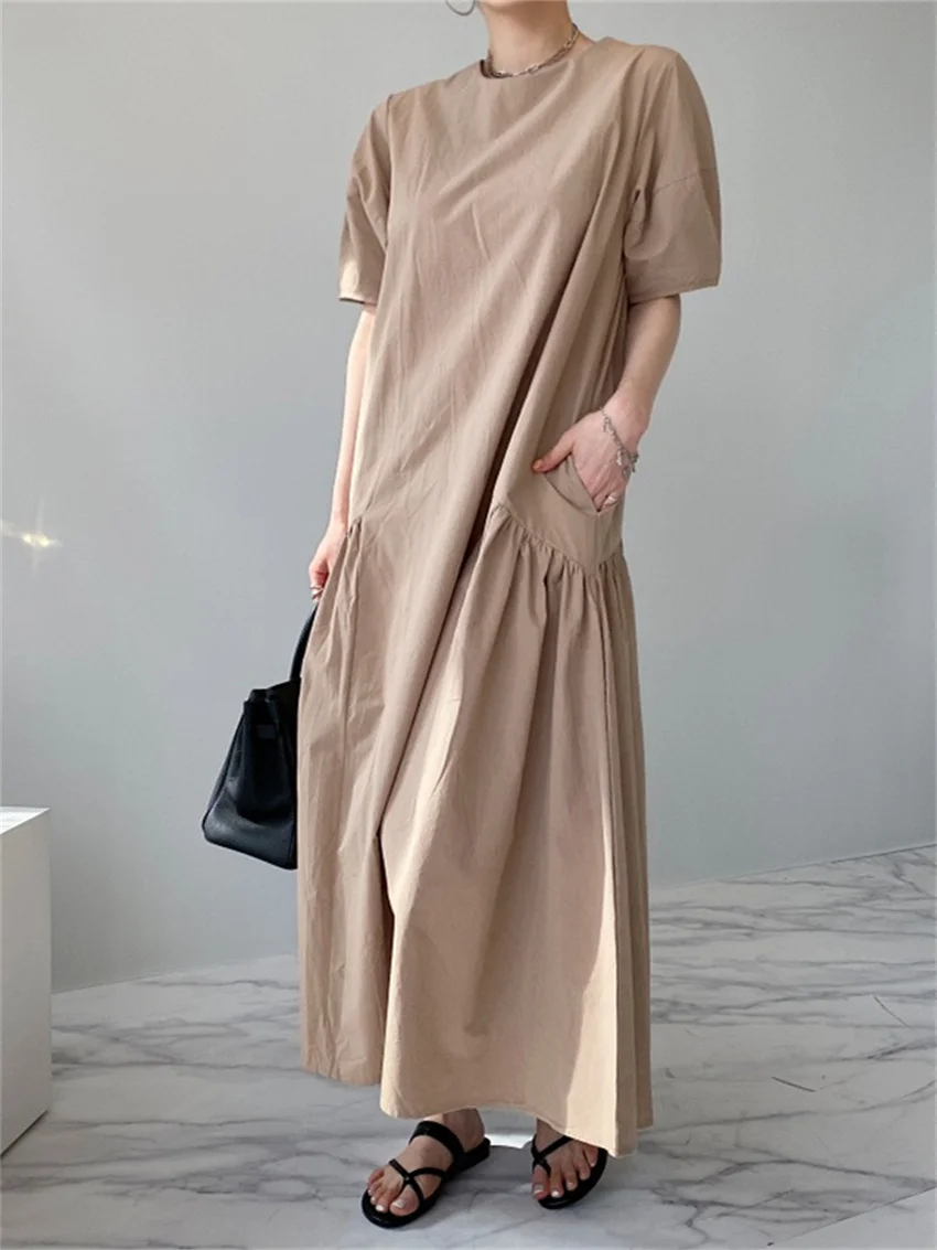 HziriP Chic Lazy Style Straight Dress Loose-Fitting Solid New Women Summer Short Sleeve High Street Work Wear Hot Casual OL
HziriP Chic Lazy Style Straight Dress Loose-Fitting Solid New Women Summer Short Sleeve High Street Work Wear Hot Casual OL