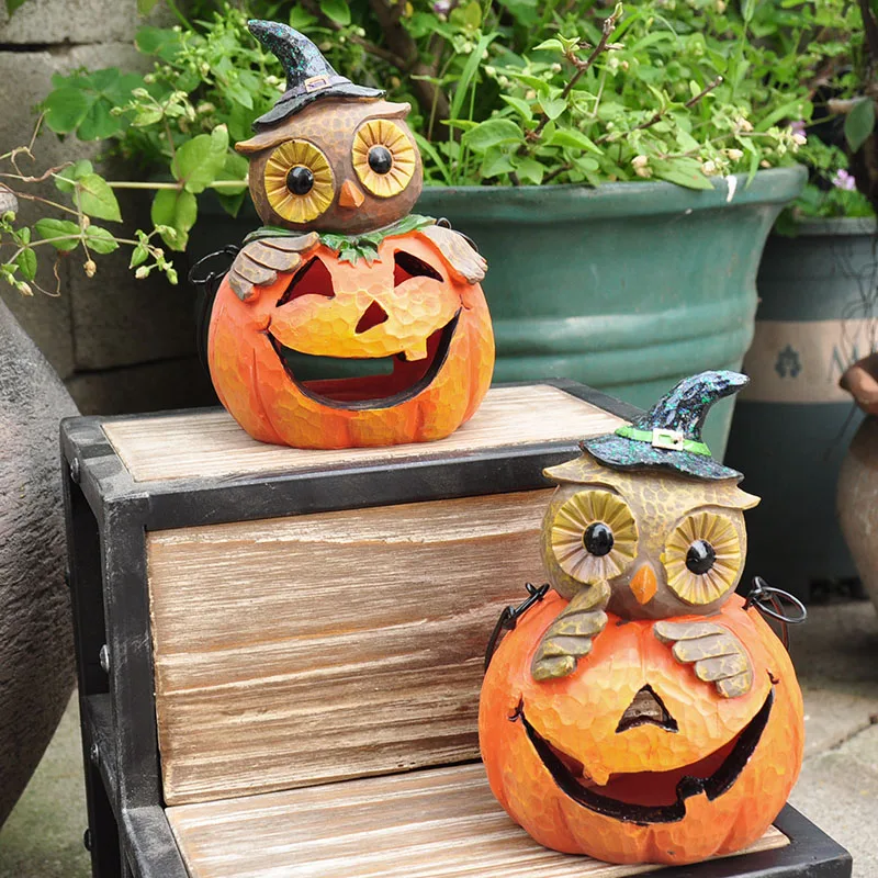 Country pastoral handmade painted owl lantern candle holder decoration Halloween scene decoration gift
Country pastoral handmade painted owl lantern candle holder decoration Halloween scene decoration gift
