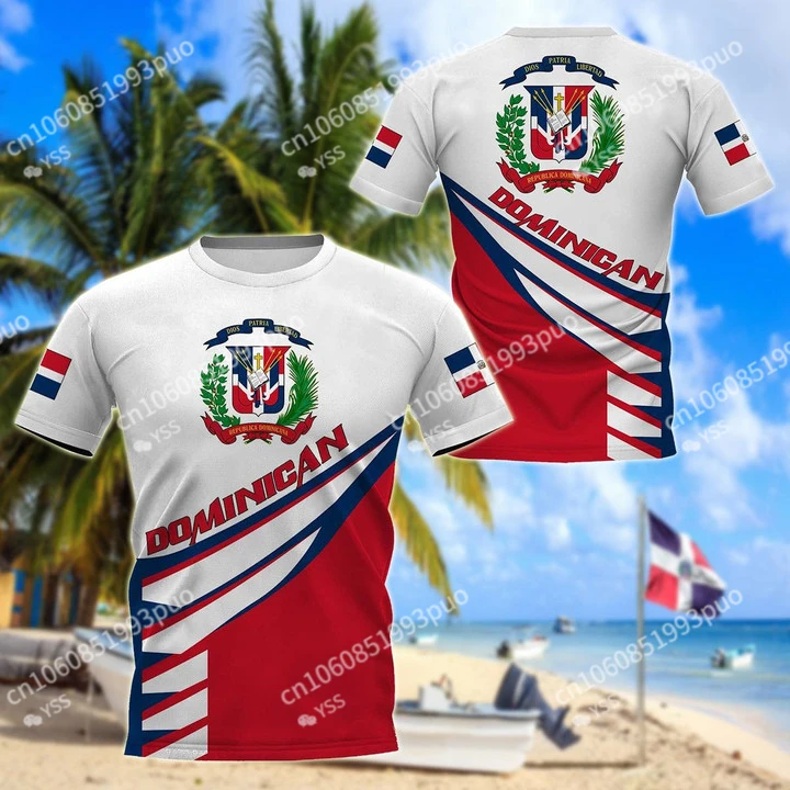 Summer men's/women's 3D printed Dominican Republic flag T-shirt street personality trend all-match loose oversized short sleeve
Summer men's/women's 3D printed Dominican Republic flag T-shirt street personality trend all-match loose oversized short sleeve