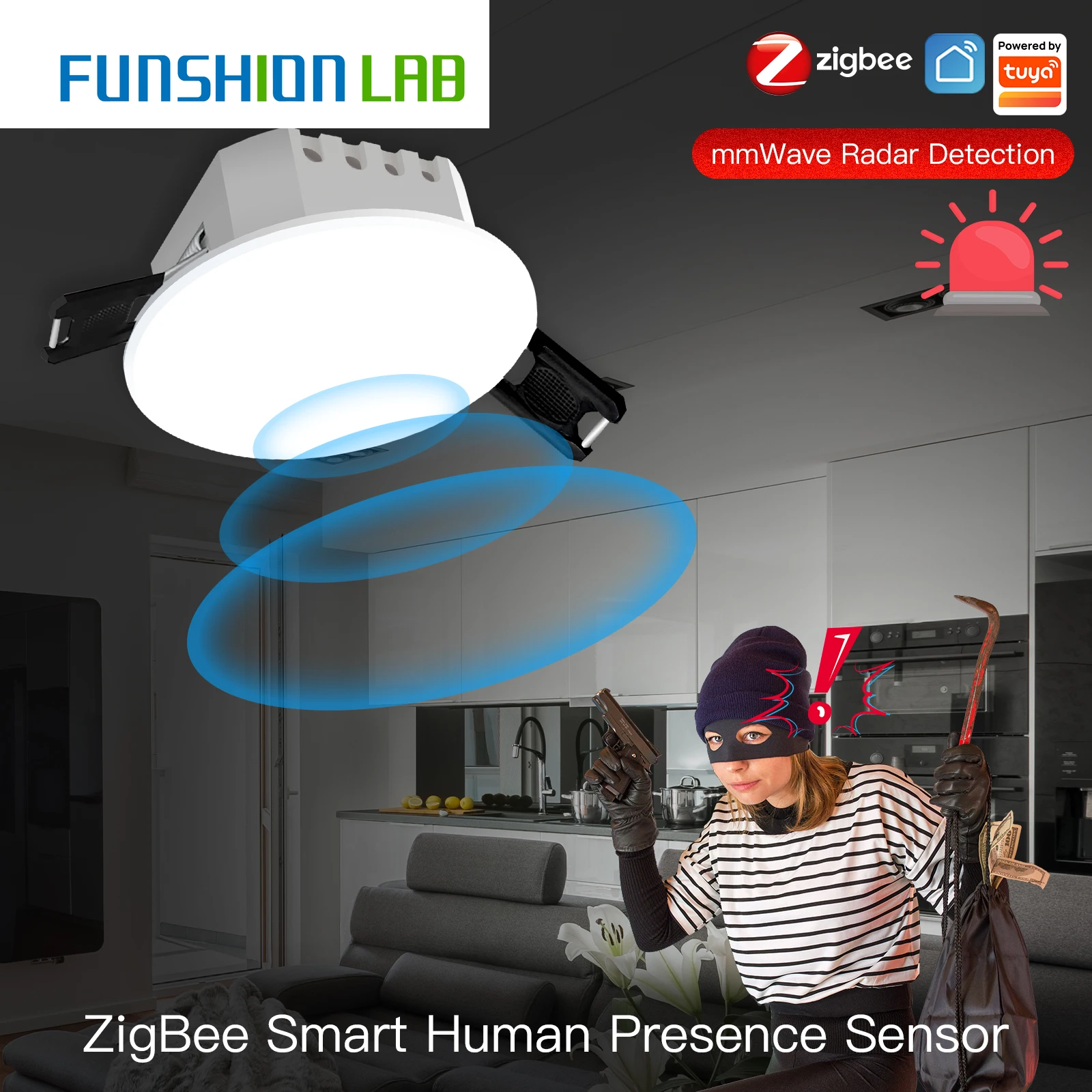 Tuya Smart ZigBee Human Presence Detector Radar Detection Sensor Photometric 2 in 1 Function Smart Life Ceiling PIR Hub 
Tuya Smart ZigBee Human Presence Detector Radar Detection Sensor Photometric 2 in 1 Function Smart Life Ceiling PIR Hub