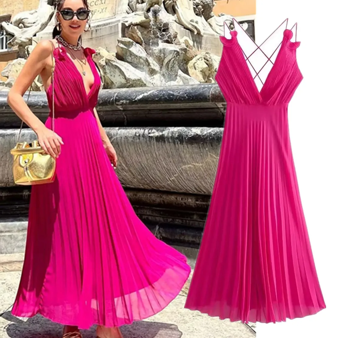 Elmsk 2023 Ins Fashion Blogger Sexy Chiffon Pleated Strapless Party Dress Casual Maxi Dress Women
Elmsk 2023 Ins Fashion Blogger Sexy Chiffon Pleated Strapless Party Dress Casual Maxi Dress Women