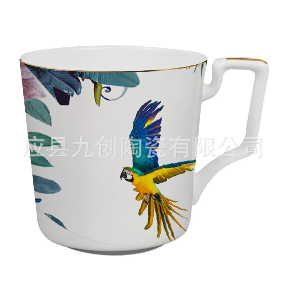 New parrot bone china coffee cup and plate set pastoral family restaurant Phnom Penh Milk Cup Mug Tea Set
New parrot bone china coffee cup and plate set pastoral family restaurant Phnom Penh Milk Cup Mug Tea Set