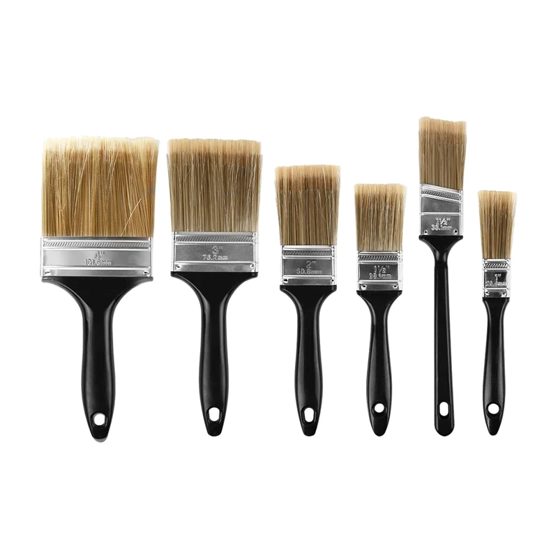 6 Pcs Paint Brushes Home Wall Trim House Chip Paintbrush Set Multi-Purpose Home Repair Tools For Cabinet Deck Fence Door
6 Pcs Paint Brushes Home Wall Trim House Chip Paintbrush Set Multi-Purpose Home Repair Tools For Cabinet Deck Fence Door