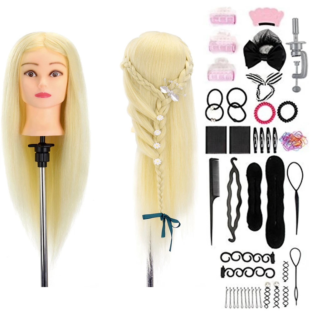 Mannequin Head 70% Real Human Hair Female Mannequin Training Head for Hair Hairstyling Professional Hairdressing Training Head 
Mannequin Head 70% Real Human Hair Female Mannequin Training Head for Hair Hairstyling Professional Hairdressing Training Head