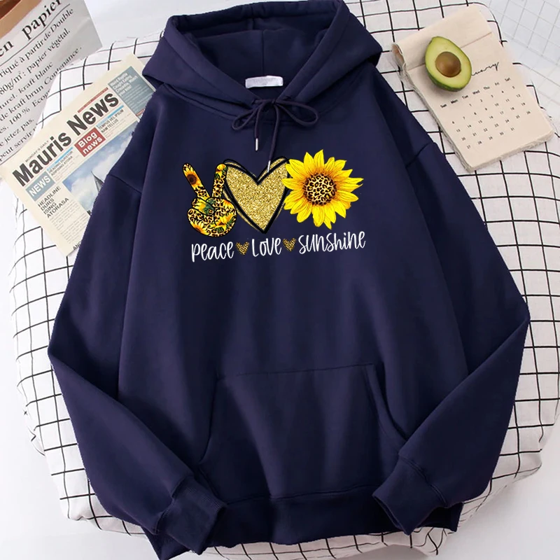 Kawaii Sunflower Hoodie Peace Love Sunshine Printed Hoodie Harajuku Clothes Women Clothing Casual Streetwear Women Sweatshirts
Kawaii Sunflower Hoodie Peace Love Sunshine Printed Hoodie Harajuku Clothes Women Clothing Casual Streetwear Women Sweatshirts