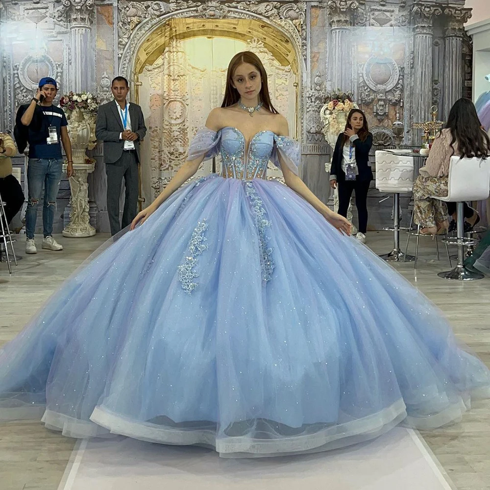 ANGELSBRIDEP Sky Blue Quinceanera Dresses For Mexican Girls Ball Gown Sweet 16 Princess Lace Beads Prom Dress Vestido De 15 Anos
ANGELSBRIDEP Sky Blue Quinceanera Dresses For Mexican Girls Ball Gown Sweet 16 Princess Lace Beads Prom Dress Vestido De 15 Anos