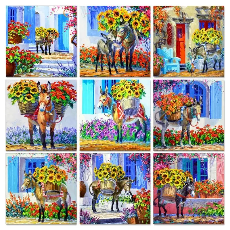 GATYZTORY Diy Frame Paint By Numbers Sunflower on donkey's Back Handicrafts For Adults Paint Kit Unique Gift On Canvas 40x50cm
GATYZTORY Diy Frame Paint By Numbers Sunflower on donkey's Back Handicrafts For Adults Paint Kit Unique Gift On Canvas 40x50cm