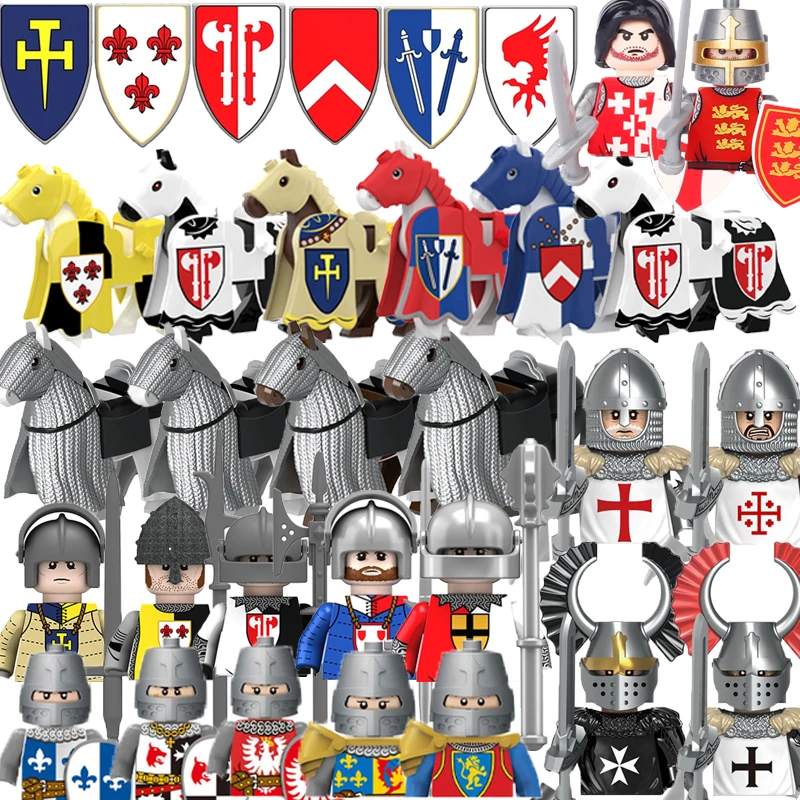 Военные строительные блоки Solider, фигурки, игрушки, средневековые рыцари, фотооборудование, война розы, крестомер, война-лошадь MOC 
Военные строительные блоки Solider, фигурки, игрушки, средневековые рыцари, фотооборудование, война розы, крестомер, война-лошадь MOC