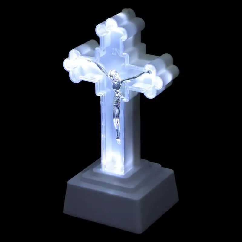 Plastic Cross LED Light Desktop Night Lamp Creative Religious Style Night Lamp 
Plastic Cross LED Light Desktop Night Lamp Creative Religious Style Night Lamp