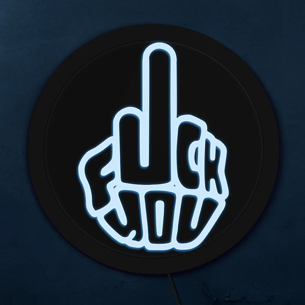 Skeleton Hand Giving The Middle Finger Funny LED Neon Sign For Man Cave Skull Halloween Home Decor Electric Display Round Sign
Skeleton Hand Giving The Middle Finger Funny LED Neon Sign For Man Cave Skull Halloween Home Decor Electric Display Round Sign