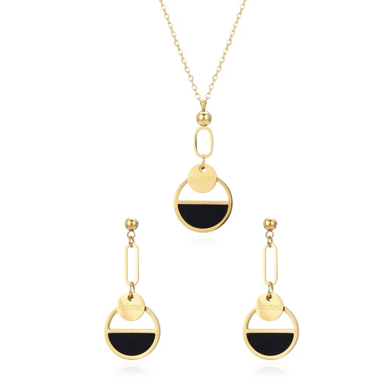 G&D Luxury 2022 New Trend White Black Collarbone LOVE Stainless Steel Necklace/Earrings Set For Women Jewelry Gift Wholesale
G&D Luxury 2022 New Trend White Black Collarbone LOVE Stainless Steel Necklace/Earrings Set For Women Jewelry Gift Wholesale