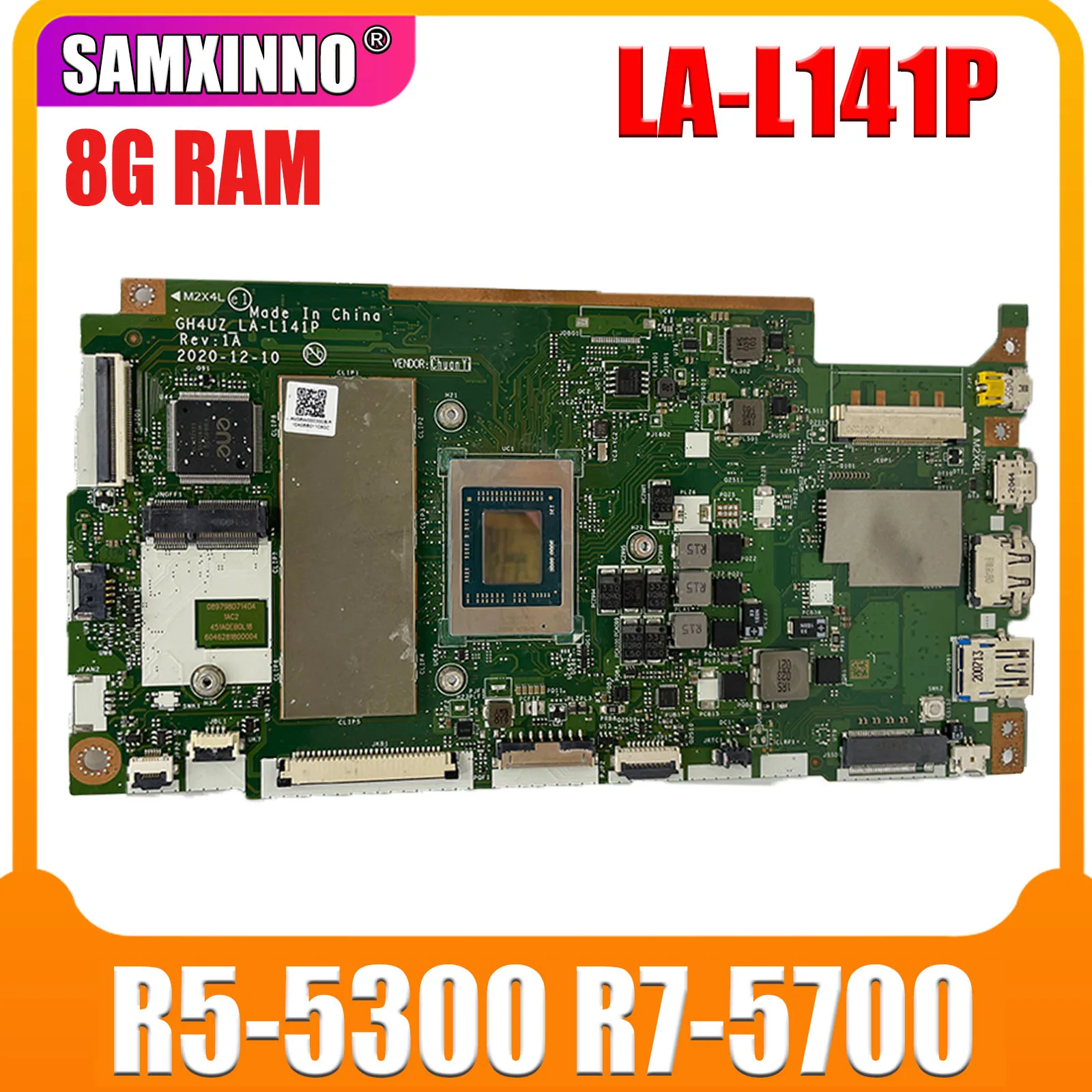 New Original For Acer Swift SF314-43 Laptop Motherboard With AMD Ryzen R5-5300 R7-5700 CPU 8G-RAM GH4UZ LA-L141P NBAB211005 
New Original For Acer Swift SF314-43 Laptop Motherboard With AMD Ryzen R5-5300 R7-5700 CPU 8G-RAM GH4UZ LA-L141P NBAB211005