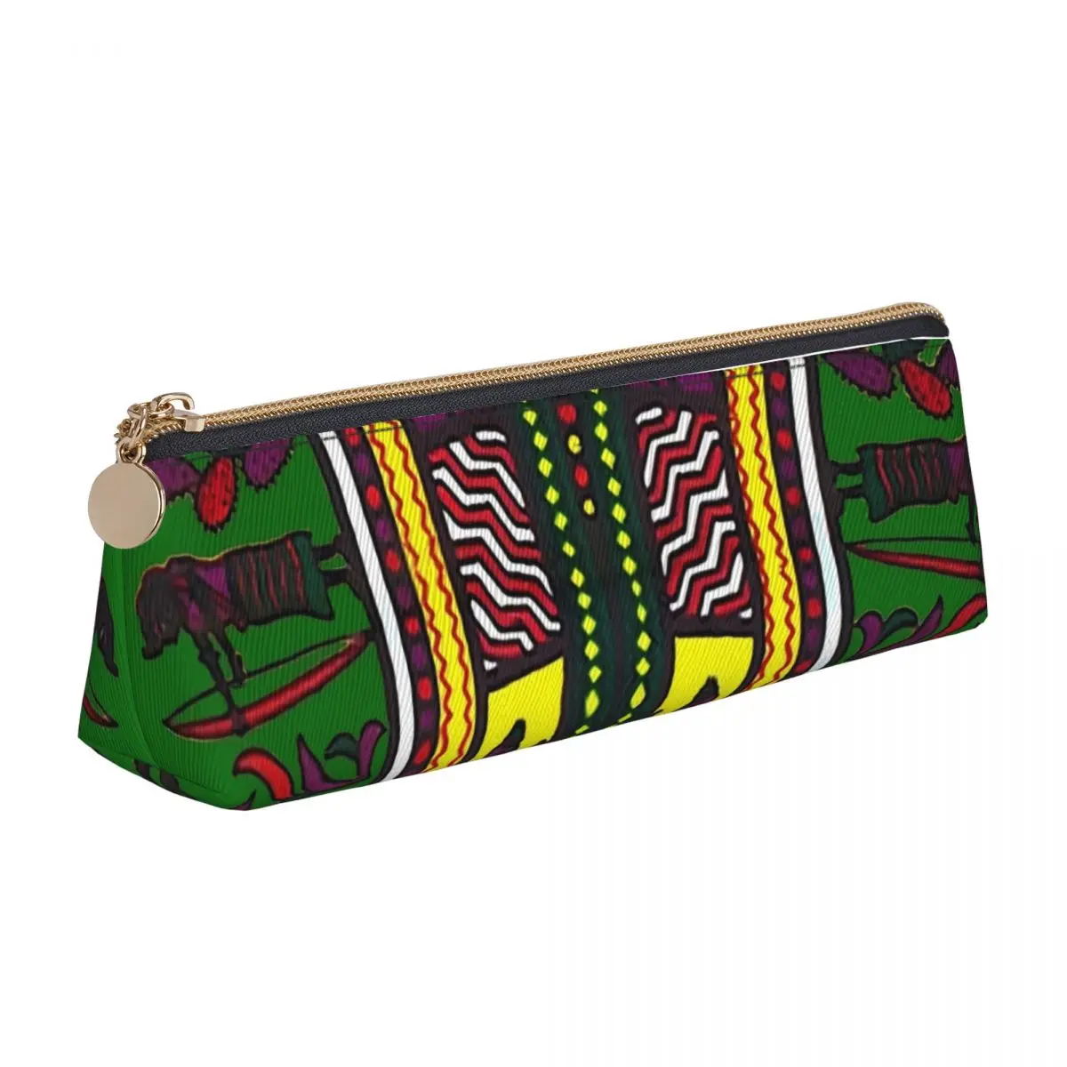 Dashiki Inspired Leather Pencil Case Green African Print Stationery Girls Boys Zipper Pencil Box Fashion Big Triangle Pen Bag
Dashiki Inspired Leather Pencil Case Green African Print Stationery Girls Boys Zipper Pencil Box Fashion Big Triangle Pen Bag