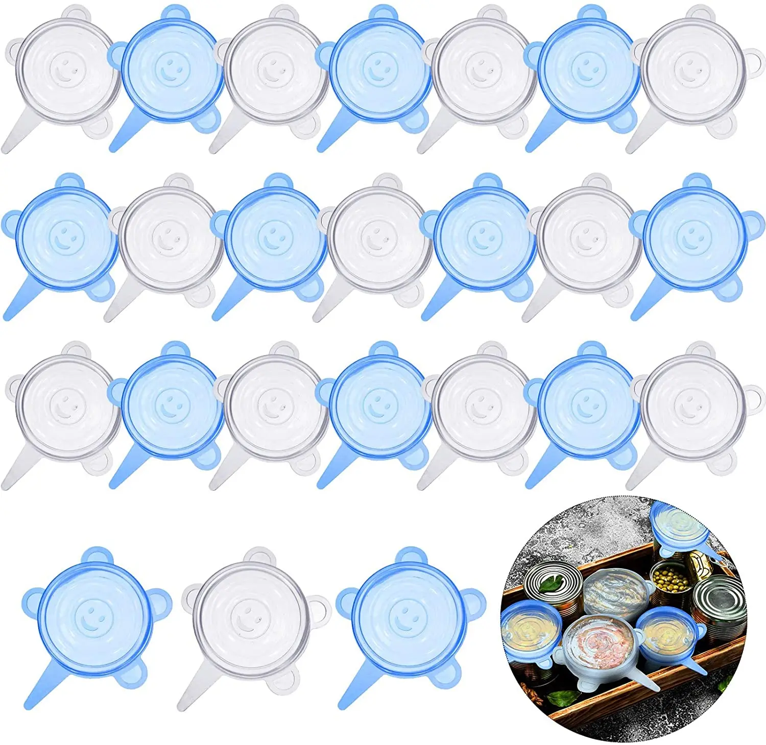 24 Pieces Silicone Stretch Can Lids Reusable Expandable Jar Lid Soda Beer Cans Round Elastic Container Lids Food Storage Covers
24 Pieces Silicone Stretch Can Lids Reusable Expandable Jar Lid Soda Beer Cans Round Elastic Container Lids Food Storage Covers