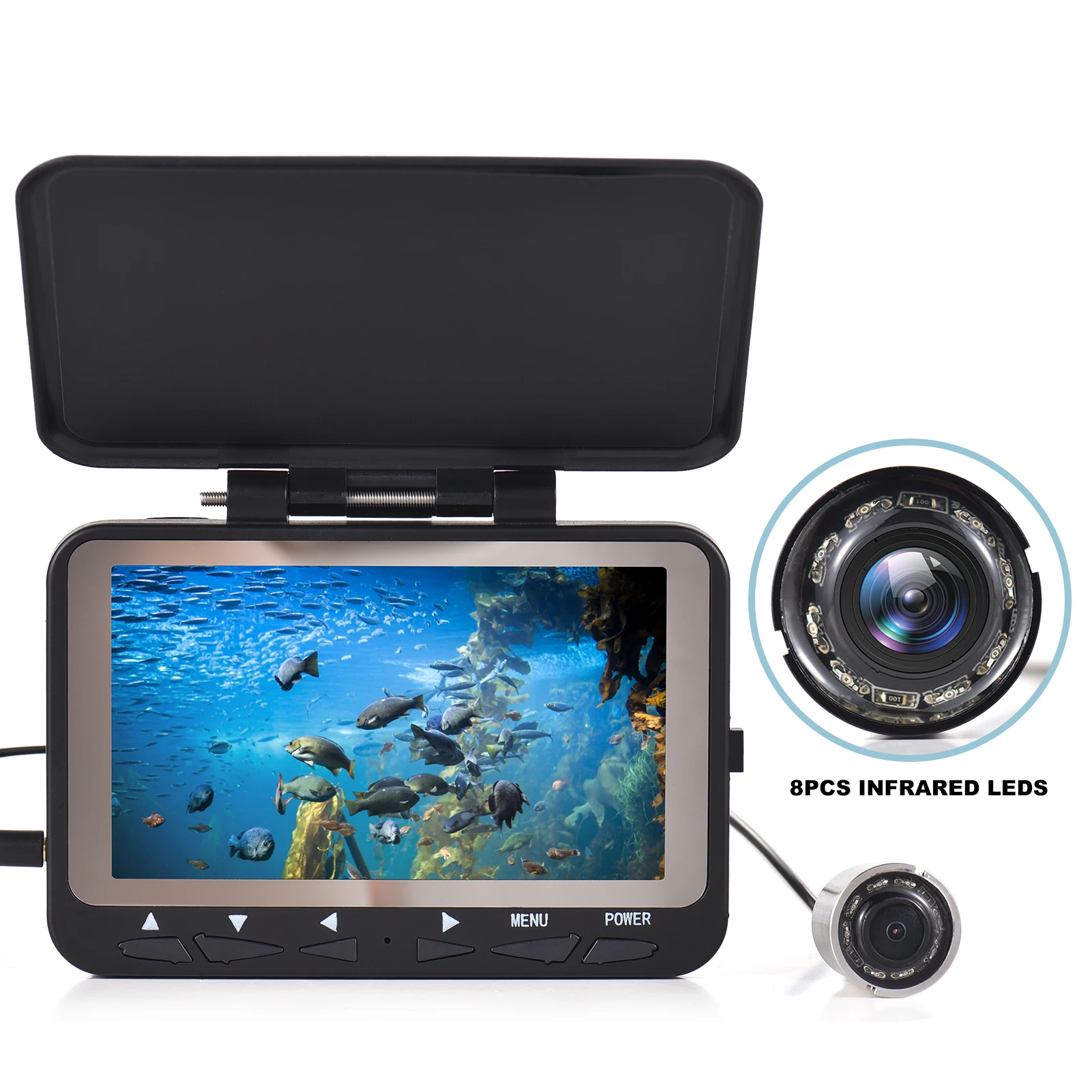 15M/30M 1200TVL Ice Fishing Underwater Camera 4.3 Inch LCD Screen Fish Finder With 8 Infrared Lights Can Turn ON/OFF
15M/30M 1200TVL Ice Fishing Underwater Camera 4.3 Inch LCD Screen Fish Finder With 8 Infrared Lights Can Turn ON/OFF