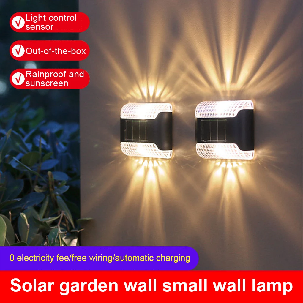 4 Pieces Outdoor Rechargeable Solar Light Garden Courtyard Patio Wall Lamp Automatic Deck Lights Lighting Accessories Warm
4 Pieces Outdoor Rechargeable Solar Light Garden Courtyard Patio Wall Lamp Automatic Deck Lights Lighting Accessories Warm