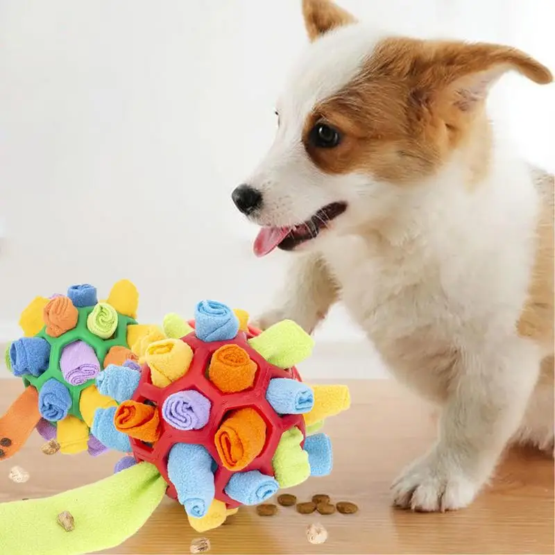 

Интерактивная игрушка-пазл с ножницами для собак, переносной уютный мяч для домашних животных, стимулирует естественное форраживание, медленное питание, обучение домашних животных