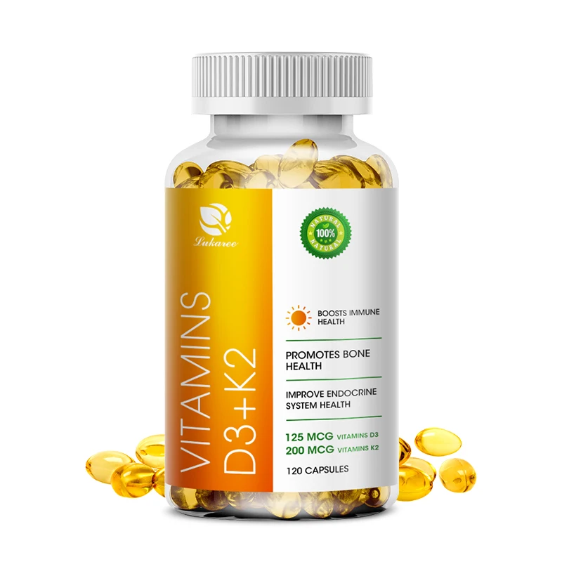 Lukaree Vitamin D3K2 Capsules Bone Teeth and Heart Health Supplement Vitamin D and K Complex Immune Health Support Health Food
Lukaree Vitamin D3K2 Capsules Bone Teeth and Heart Health Supplement Vitamin D and K Complex Immune Health Support Health Food
