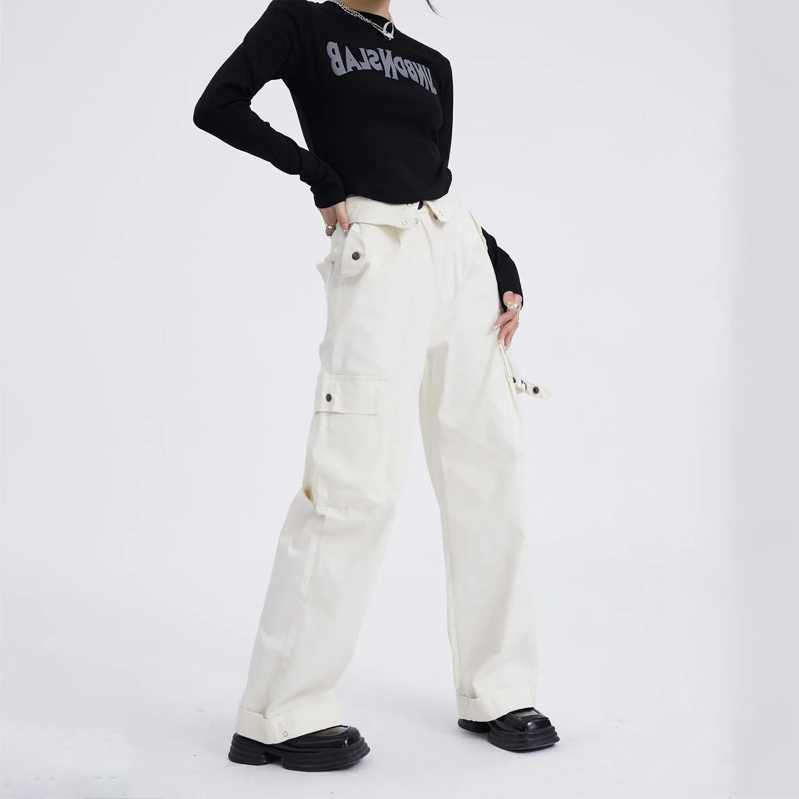 Women Casual Pants Joggers Vintage Solid Mid Waist Lapel Baggy Trousers Y2K Wide Leg Floor Length Streetwear Cargo Sweatpants
Women Casual Pants Joggers Vintage Solid Mid Waist Lapel Baggy Trousers Y2K Wide Leg Floor Length Streetwear Cargo Sweatpants