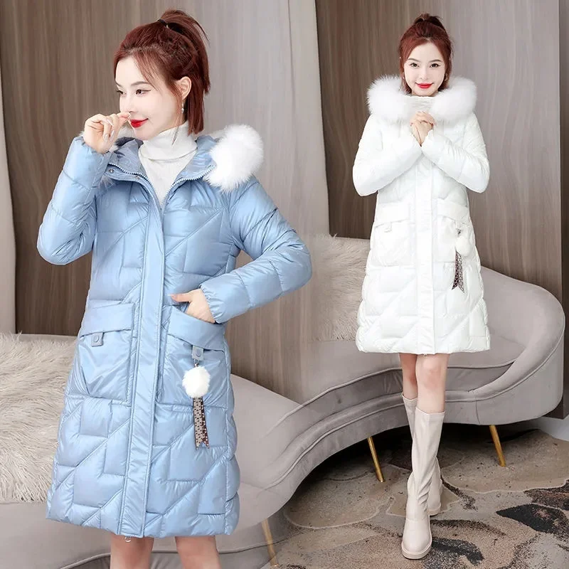 2023 New Winter Jacket Women's Long Coat Thicken Fur Collar Hooded Parkas Female Loose Warm Cotton Padded Jacket Parka Outwear
2023 New Winter Jacket Women's Long Coat Thicken Fur Collar Hooded Parkas Female Loose Warm Cotton Padded Jacket Parka Outwear