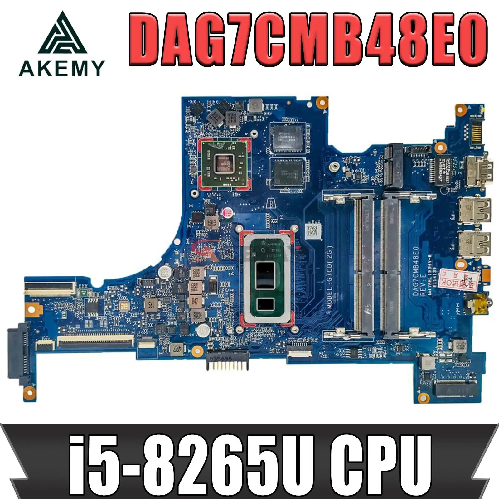 For HP DAG7CMB48E0 Motherboard 15TCU 15-CU 15-U Laptop Motherboard Mainboard With i5-8265U CPU 216-0889018 100% Tested
For HP DAG7CMB48E0 Motherboard 15TCU 15-CU 15-U Laptop Motherboard Mainboard With i5-8265U CPU 216-0889018 100% Tested