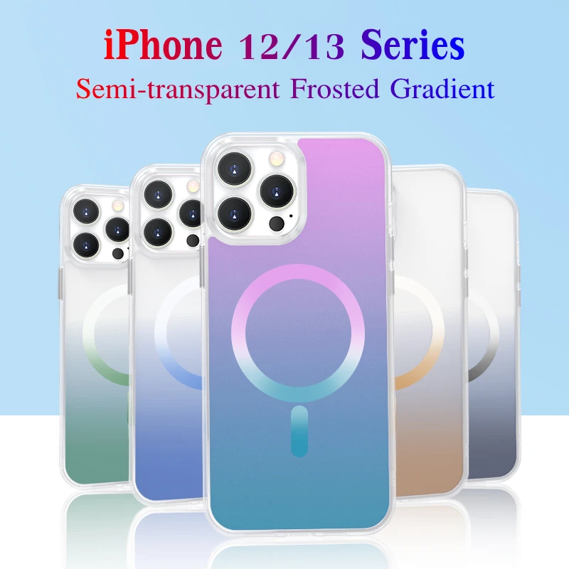Magnetic Gradient Rainbow Color laser Phone Case For iPhone 13 12 Pro Max Cases For Magsafe Wireless Charging Protection Cover
Magnetic Gradient Rainbow Color laser Phone Case For iPhone 13 12 Pro Max Cases For Magsafe Wireless Charging Protection Cover