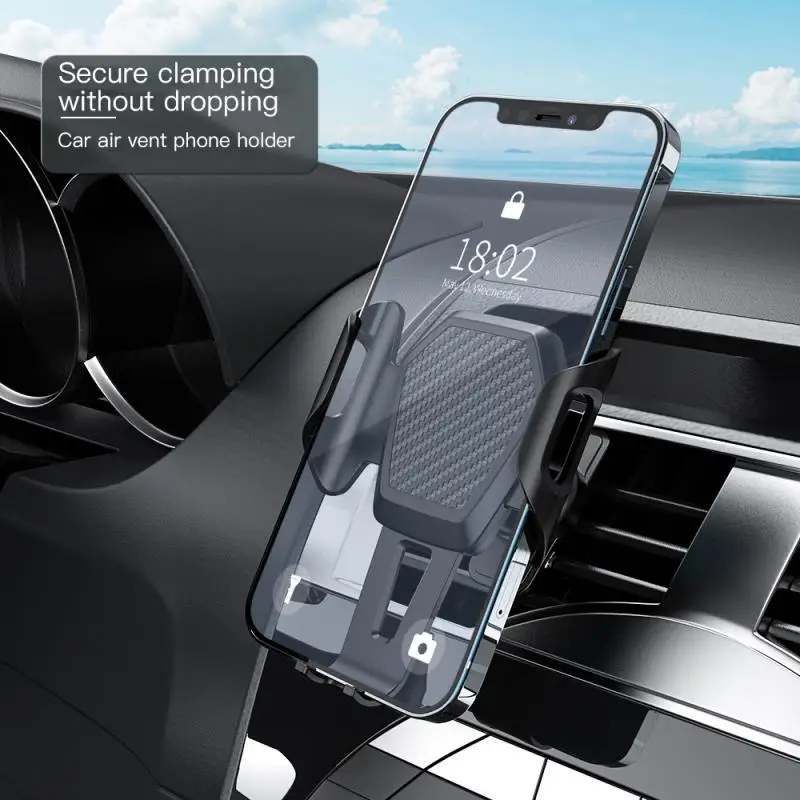 Universal Auto Phone Holder Car Air Vent Clip Mount Mobile Phone Holder CellPhone Stand Support For IPhone 11 Samsung Xiaomi
Universal Auto Phone Holder Car Air Vent Clip Mount Mobile Phone Holder CellPhone Stand Support For IPhone 11 Samsung Xiaomi