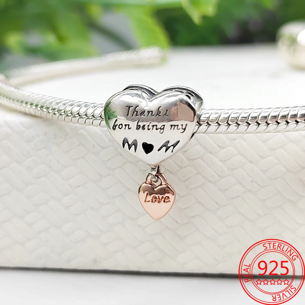 925 оригинальный подарок на день матери plata charm of ley, подвеска в виде сердца Love You Mum, фирменные браслеты и ожерелья, ювелирные изделия
925 оригинальный подарок на день матери plata charm of ley, подвеска в виде сердца Love You Mum, фирменные браслеты и ожерелья, ювелирные изделия