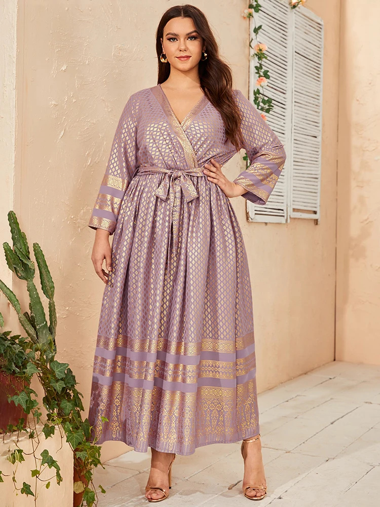 TOLEEN 2022 Spring Women's Plus Size Maxi Dresses Luxury Chic Elegant Purple Long Sleeve Muslim Party Evening Festival Clothing
TOLEEN 2022 Spring Women's Plus Size Maxi Dresses Luxury Chic Elegant Purple Long Sleeve Muslim Party Evening Festival Clothing