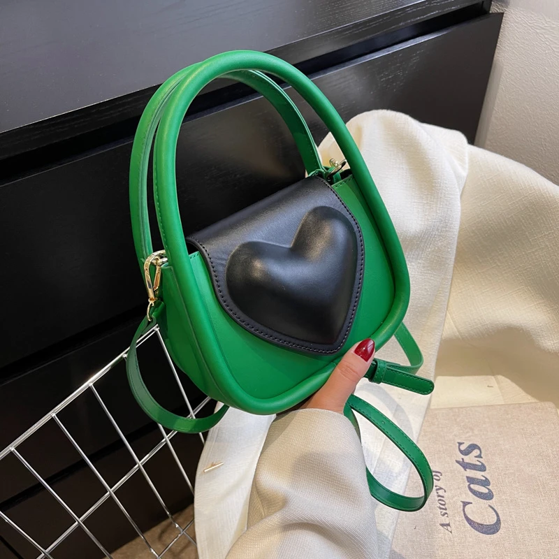 Heart Women's Bag 2023 Trend New Luxury Designer Handbag Soft PU Leather Crossbody Shoulder Bag Ladies Green Tote Shopper Bags
Heart Women's Bag 2023 Trend New Luxury Designer Handbag Soft PU Leather Crossbody Shoulder Bag Ladies Green Tote Shopper Bags