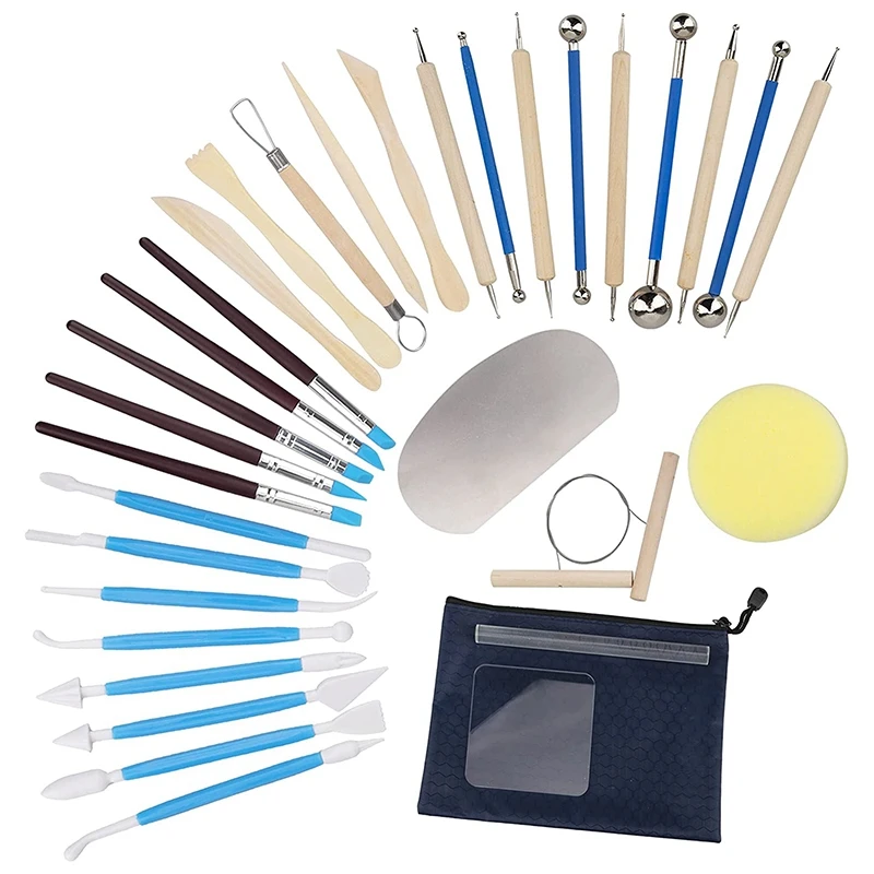 33Pcs Clay Tools, Ceramic Sculpture Ball Spotting Tools Used For Ceramic Sculpture Modeling Clay
33Pcs Clay Tools, Ceramic Sculpture Ball Spotting Tools Used For Ceramic Sculpture Modeling Clay