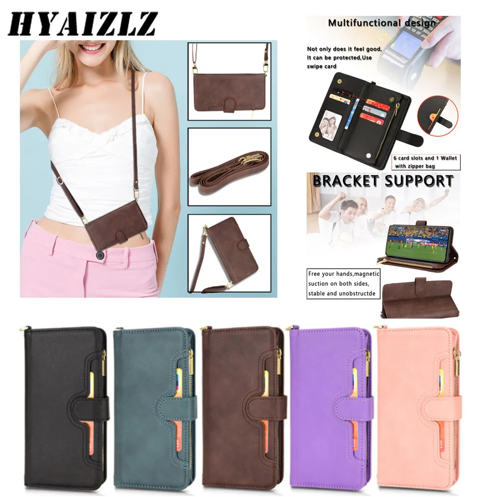 Lanyard Shoulder Strap Wallet Case for Galaxy S22 Ultra S21 Plus S20 FE Note 20 Flip Leather Full Protect Cover Stand Card Slot
Lanyard Shoulder Strap Wallet Case for Galaxy S22 Ultra S21 Plus S20 FE Note 20 Flip Leather Full Protect Cover Stand Card Slot