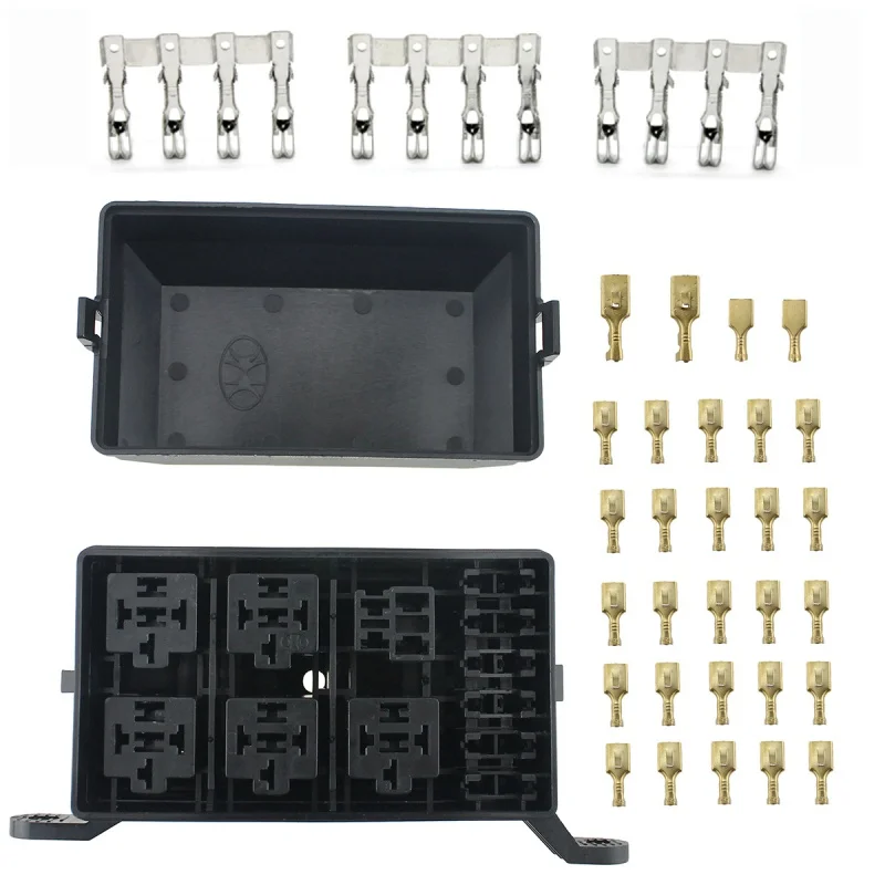 Spot Wholesale Car Modification Fuse Box6Road Fuse Holder Wiring Terminal Car Relay Box
Spot Wholesale Car Modification Fuse Box6Road Fuse Holder Wiring Terminal Car Relay Box