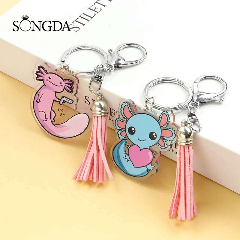 Creative Axolotl Acrylic Keychain Cute Cartoon Pink Animal Leather Tassel Pendant Key Rings For Women Man Popular Ornament Gifts
Creative Axolotl Acrylic Keychain Cute Cartoon Pink Animal Leather Tassel Pendant Key Rings For Women Man Popular Ornament Gifts