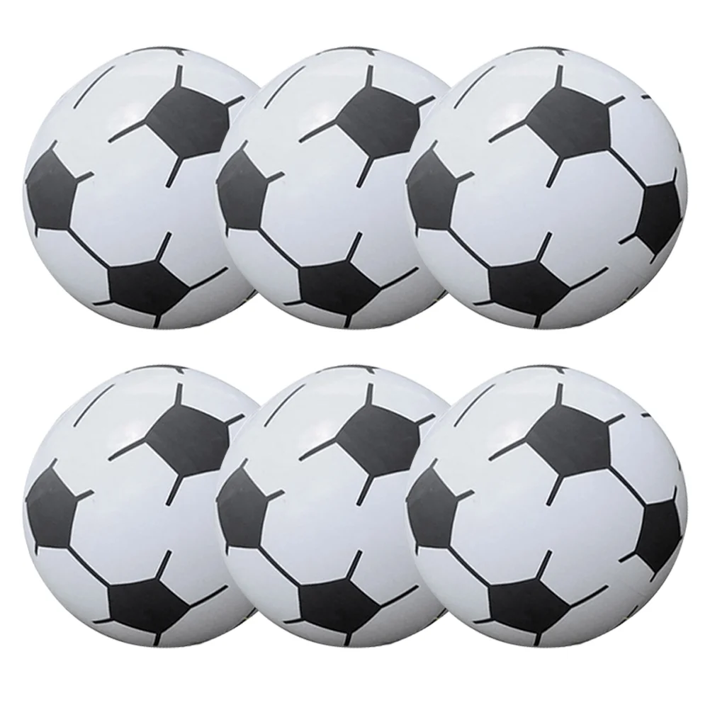 

6pcs Outdoor Sports Soccer Balls for Playground Footballs for Swimming Pool High Bounce Toy Inflatable toys