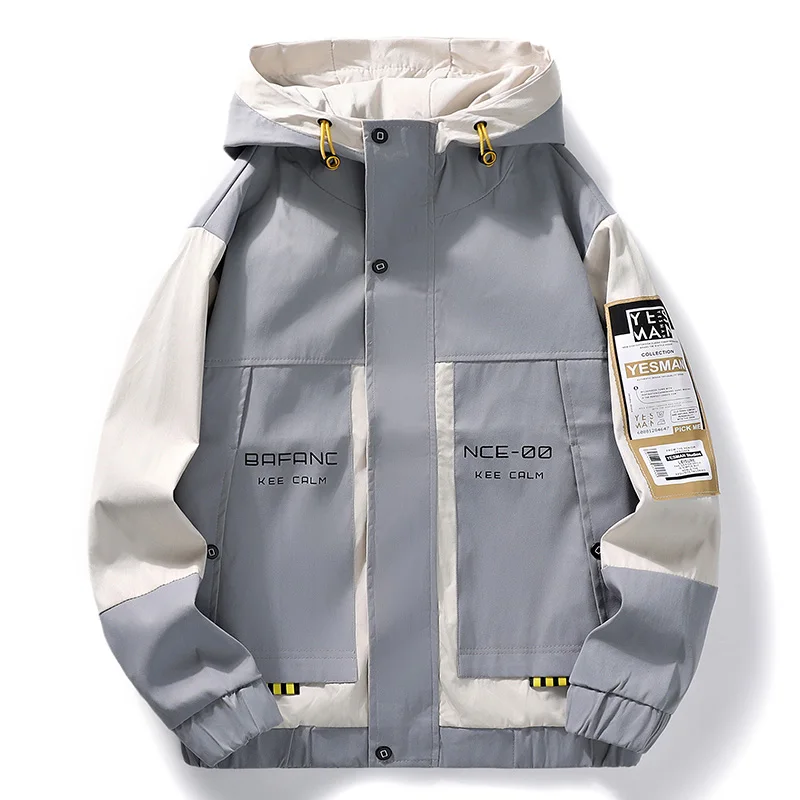Mens Hooded Jacket Spring Autumn Fashion Japanese Streetwear Jacket Men Hoodie Outwear Coat Patchwork Letter Print Outwear Men
Mens Hooded Jacket Spring Autumn Fashion Japanese Streetwear Jacket Men Hoodie Outwear Coat Patchwork Letter Print Outwear Men