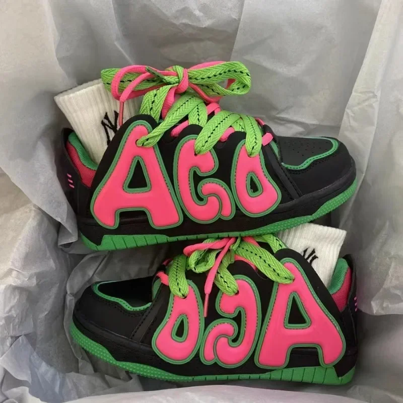 Hong Kong Style Letter Mens Sneakers Y2k Patchwork Black Harajuku Mixed Color Casual Sports Shoes Women Athletic Fashion Shoes
Hong Kong Style Letter Mens Sneakers Y2k Patchwork Black Harajuku Mixed Color Casual Sports Shoes Women Athletic Fashion Shoes