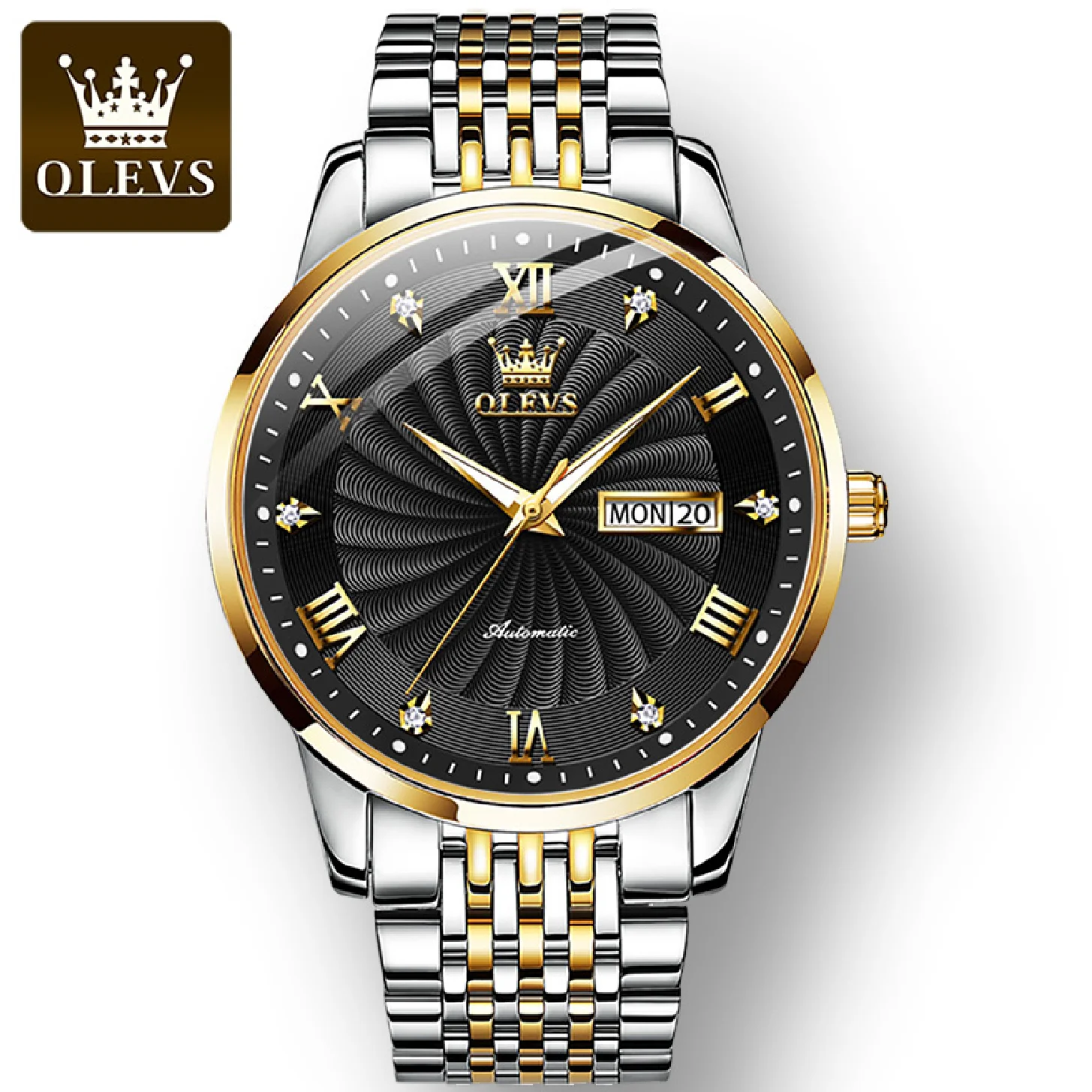 OLEVS Stainless Steel Strap Waterproof Watch for Men Business Automatic Mechanical Full-automatic Great Quality Men Wristwatch
OLEVS Stainless Steel Strap Waterproof Watch for Men Business Automatic Mechanical Full-automatic Great Quality Men Wristwatch