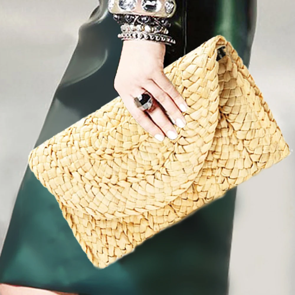 Women Straw handbag grass bag multi-color corn straw women's clip bag weaving leisure bag zero wallet
Women Straw handbag grass bag multi-color corn straw women's clip bag weaving leisure bag zero wallet