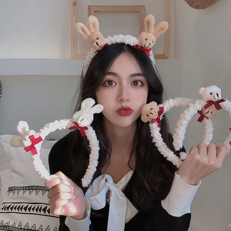 Plush Cartoon Animals Headband Women Korean Fashion Cute Rabbit Bear Hairband Elastic Hair Hoop Girls Hair Accessories Hair Band
Plush Cartoon Animals Headband Women Korean Fashion Cute Rabbit Bear Hairband Elastic Hair Hoop Girls Hair Accessories Hair Band
