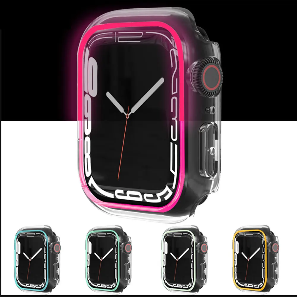 Luminous Cover for Apple Watch Case 45mm 41mm 38mm 42mm 40mm 44mm Hard PC Bumper Protective Frame iWatch 7 6 5 4 3 SE Accessorie
Luminous Cover for Apple Watch Case 45mm 41mm 38mm 42mm 40mm 44mm Hard PC Bumper Protective Frame iWatch 7 6 5 4 3 SE Accessorie