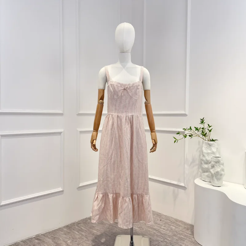 New Arrivals Summer High Quality 2023 Linen Casual Floral Print Sweetheart Neck Bow Women Camisole Midi Dress
New Arrivals Summer High Quality 2023 Linen Casual Floral Print Sweetheart Neck Bow Women Camisole Midi Dress