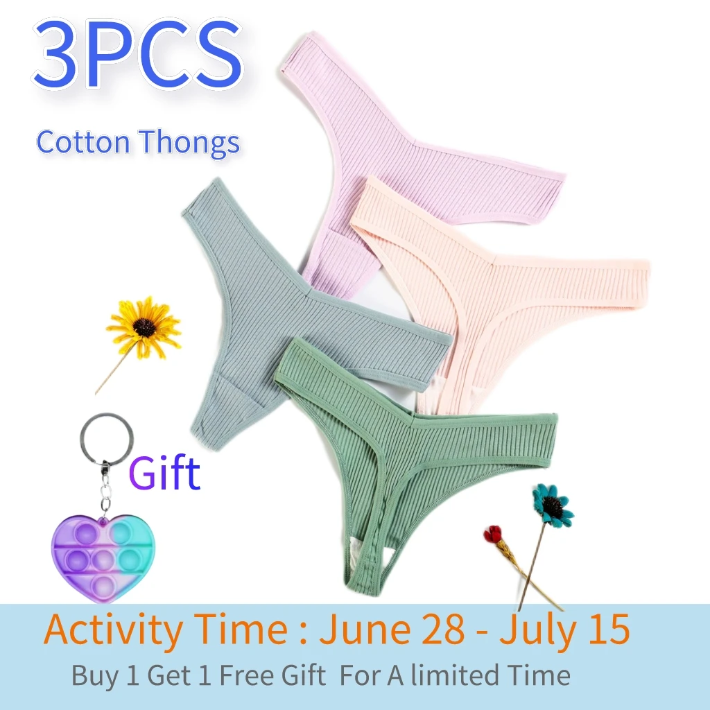 3PCS Women's Panties Solid Cotton Thongs G-strings Female Underwear Summer Breathable Seamless Thong Briefs трусы женские 2022
3PCS Women's Panties Solid Cotton Thongs G-strings Female Underwear Summer Breathable Seamless Thong Briefs трусы женские 2022