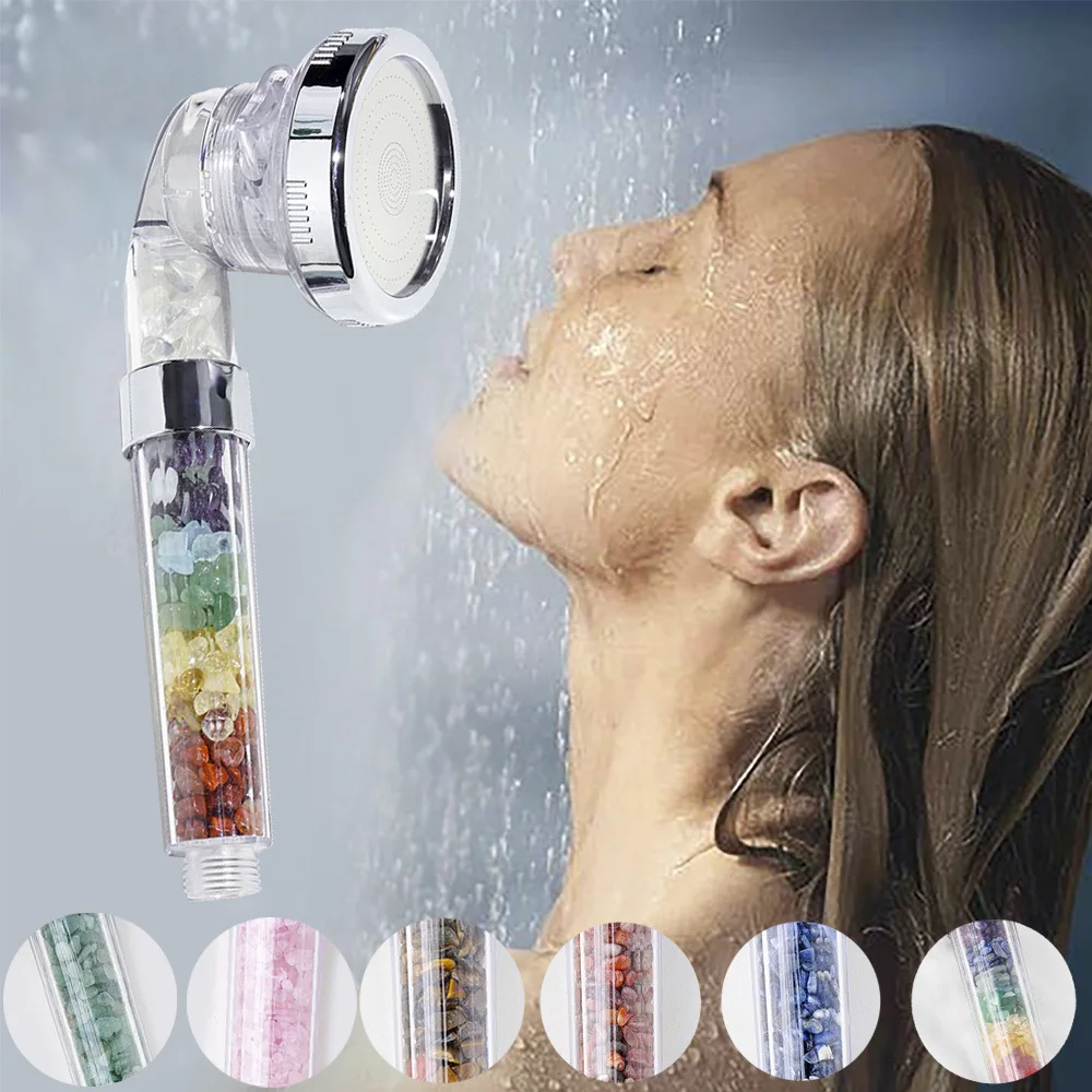 Cross-border Crystal colorful l shower head three-speed nozzle pressurized handheld shower Crystal filter water purification 
Cross-border Crystal colorful l shower head three-speed nozzle pressurized handheld shower Crystal filter water purification