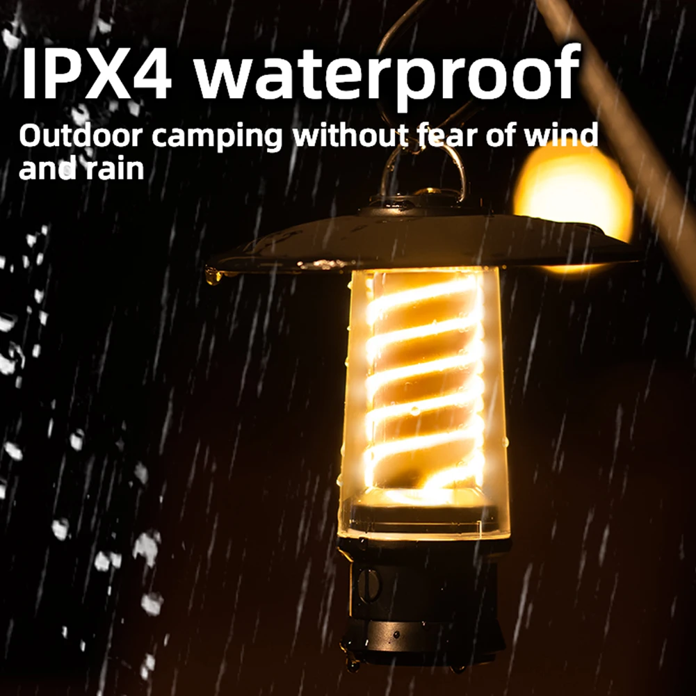 Portable Camping Lantern Type-C Rechargeable Atmosphere Lamp IPX4 Waterproof with Lampshade for Hiking Fishing Travel
Portable Camping Lantern Type-C Rechargeable Atmosphere Lamp IPX4 Waterproof with Lampshade for Hiking Fishing Travel