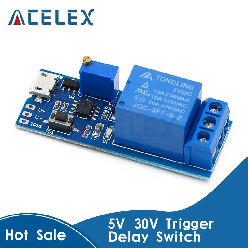 Умная электроника, 5 в-30 в, микро-USB-разъем, регулируемое реле задержки, таймер, модуль, триггер переключатель задержки
Умная электроника, 5 в-30 в, микро-USB-разъем, регулируемое реле задержки, таймер, модуль, триггер переключатель задержки