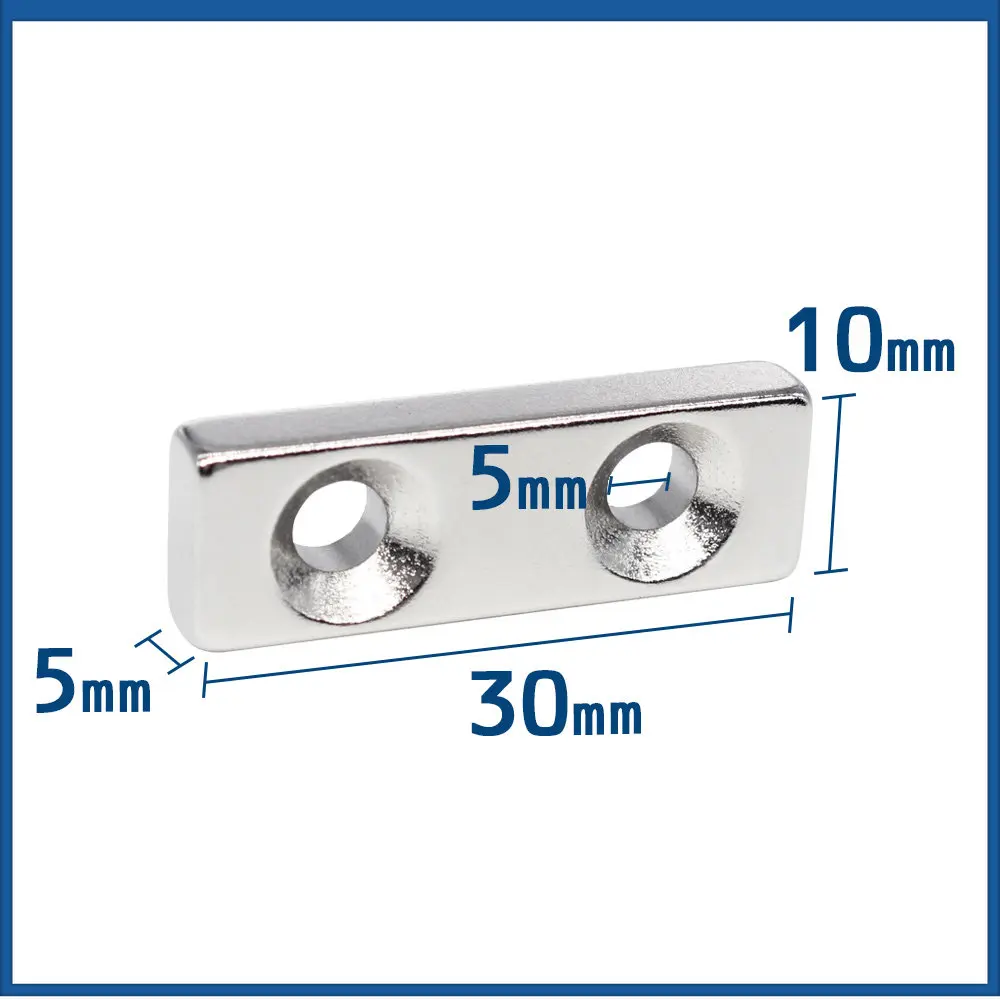 2/5/10/15/20/50PCS 30x10x5-5mm Neodymium Magnet Countersunk Hole 5mm Block Rectangular Powerful Strong Magnetic Magnet 30*10*5-5
2/5/10/15/20/50PCS 30x10x5-5mm Neodymium Magnet Countersunk Hole 5mm Block Rectangular Powerful Strong Magnetic Magnet 30*10*5-5