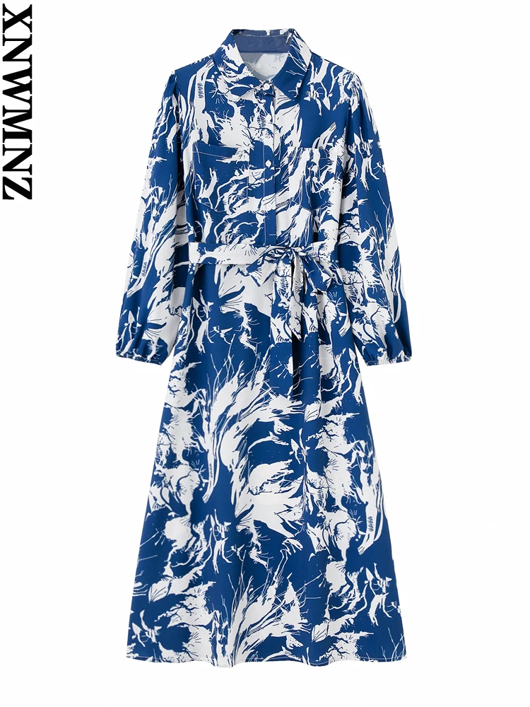 XNWMNZ 2022 Women Fashion Print Midi Dress Woman Retro Long Sleeve Pocket Belt Dress Female Chic Dresses
XNWMNZ 2022 Women Fashion Print Midi Dress Woman Retro Long Sleeve Pocket Belt Dress Female Chic Dresses