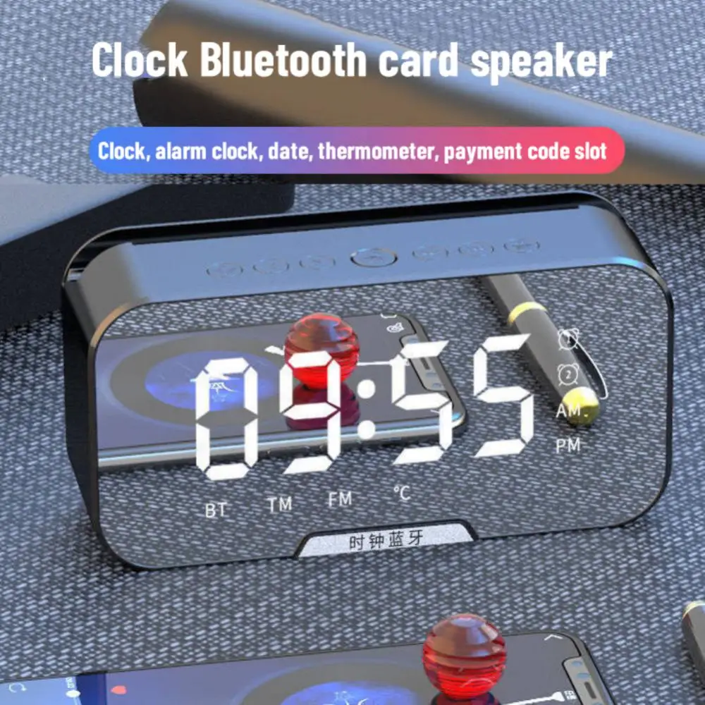 S7 Wireless BT Speaker Portable Subwoofer Stereo Player LED Digital Smart Alarm Clock Mirror Design Speaker Surround 2023
S7 Wireless BT Speaker Portable Subwoofer Stereo Player LED Digital Smart Alarm Clock Mirror Design Speaker Surround 2023